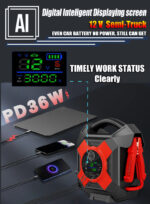 ODUKAKO DM1264 Heavy Duty Jump Starter, 12V 30000A Peak, Lithium Battery Booster Pack, Portable Jumper -40°F Instant Start All for 50L Diesel and Gasoline Engines, Semi Truck Class 8 - Image 9