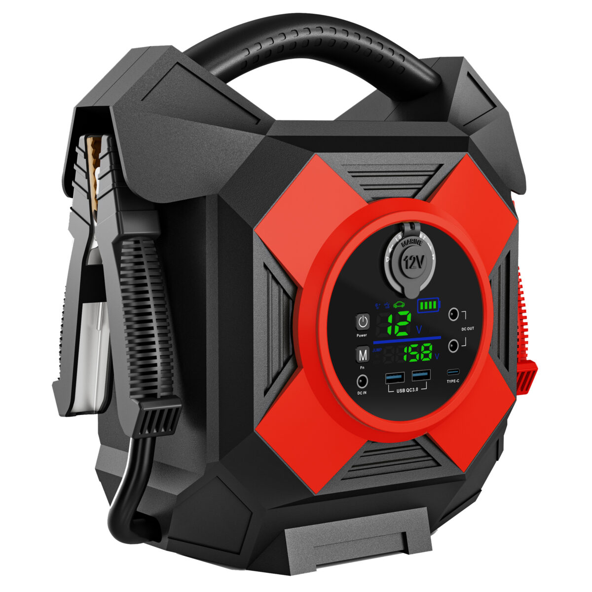 ODUKAKO DM1264 Heavy Duty Jump Starter, 12V 30000A Peak, Lithium Battery Booster Pack, Portable Jumper -40°F Instant Start All for 50L Diesel and Gasoline Engines, Semi Truck Class 8 - Image 3