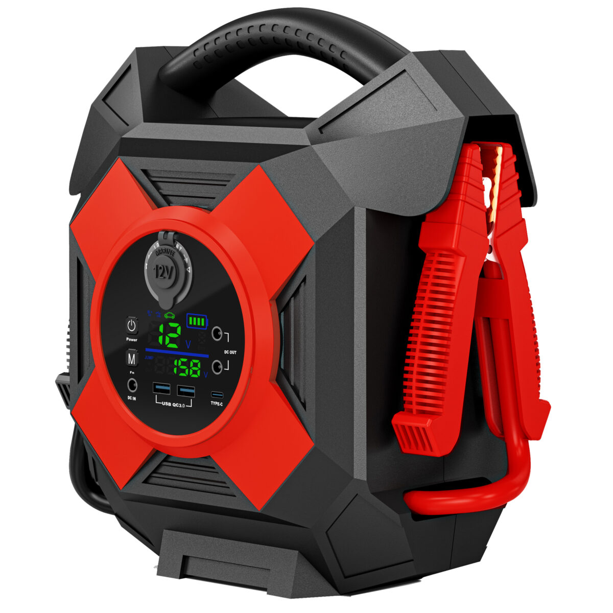 ODUKAKO DM1264 Heavy Duty Jump Starter, 12V 30000A Peak, Lithium Battery Booster Pack, Portable Jumper -40°F Instant Start All for 50L Diesel and Gasoline Engines, Semi Truck Class 8 - Image 2