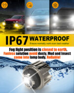 ODUKAKO TF1 L1B Fog light bulbs,White and Amber,Plug and Play,Wireless,Super Bright TF1 lamp for 2020+ Honda Civic Accord CR-V Ridgeline Passport,Acura,Integra,Dual Color 3000K/6000K - Image 4