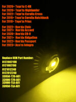 ODUKAKO L1B Fog light bulbs,Plug and Play,Wireless,Super Bright TF1 lamp for 2020+ Honda Civic Accord CR-V Passport,Acura, Integra, 2021+ Ridgeline,3000K Amber Yellow - Image 3