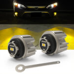 ODUKAKO L1B Fog light bulbs,Plug and Play,Wireless,Super Bright TF1 lamp for 2020+ Honda Civic Accord CR-V Passport,Acura, Integra, 2021+ Ridgeline,3000K Amber Yellow