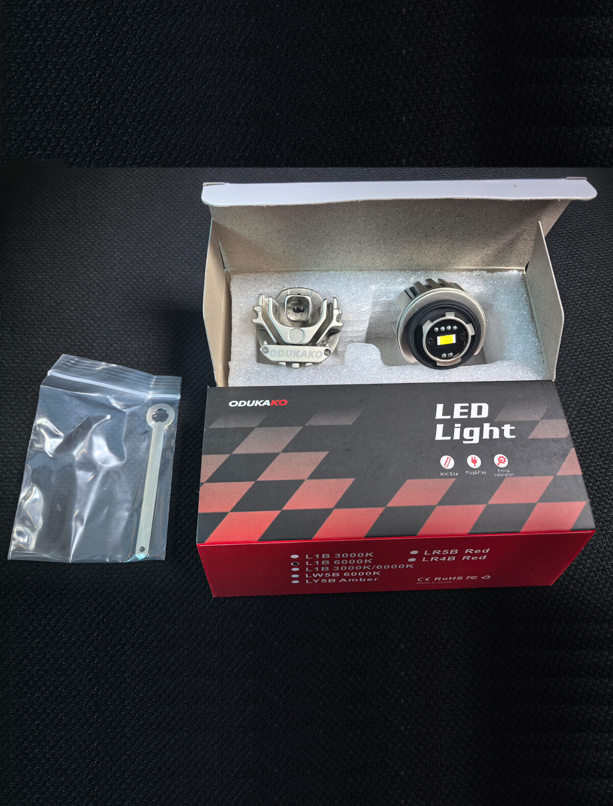 ODUKAKO L1B Fog light bulbs,Plug and Play,Wireless,Super Bright TF1 lamp for 2020+ Honda Civic Accord CR-V Passport,Acura, Integra, 2021+ Ridgeline,6000K White - Image 4
