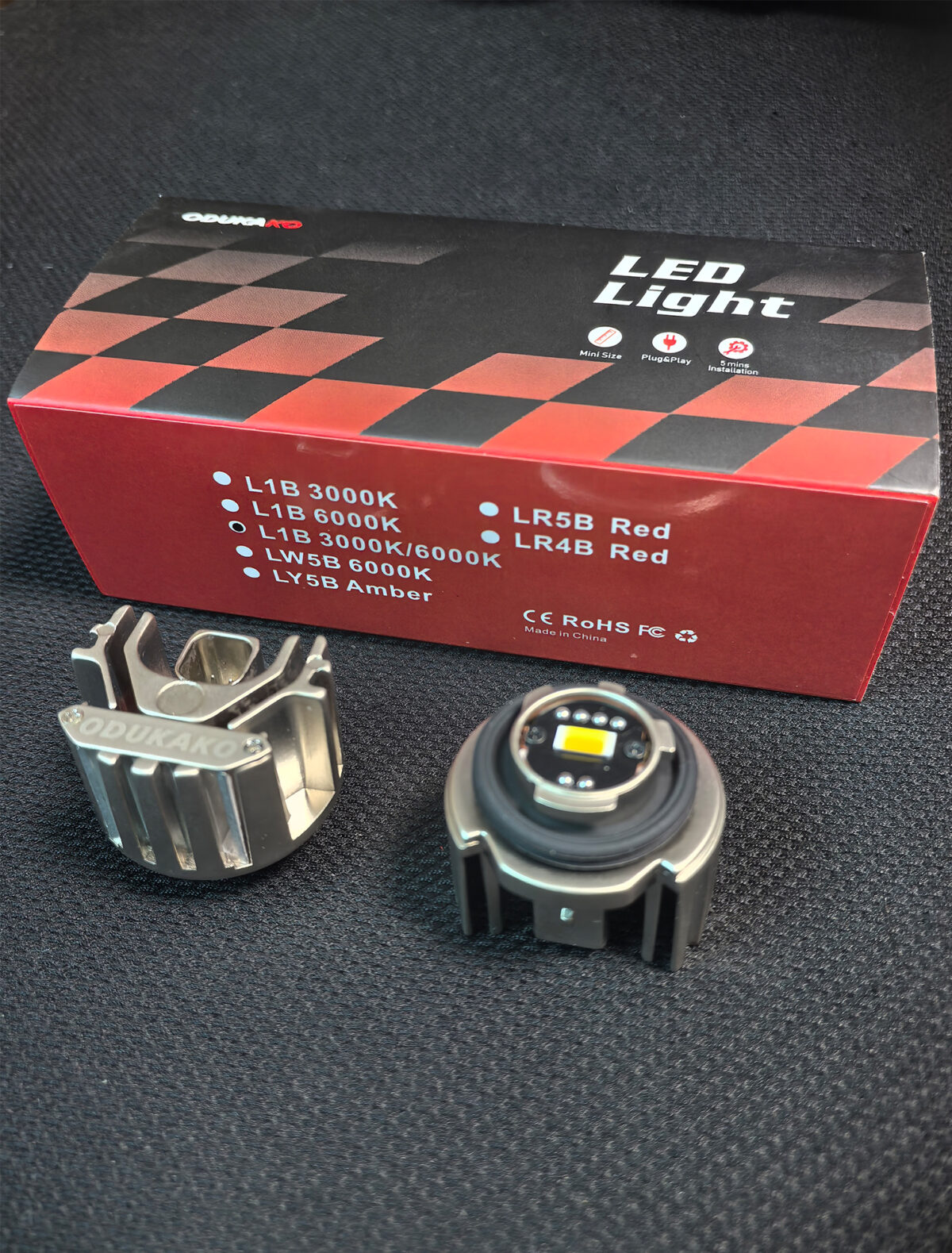 ODUKAKO TF1 L1B Fog light bulbs,White and Amber,Plug and Play,Wireless,Super Bright TF1 lamp for 2020+ Honda Civic Accord CR-V Ridgeline Passport,Acura,Integra,Dual Color 3000K/6000K - Image 9