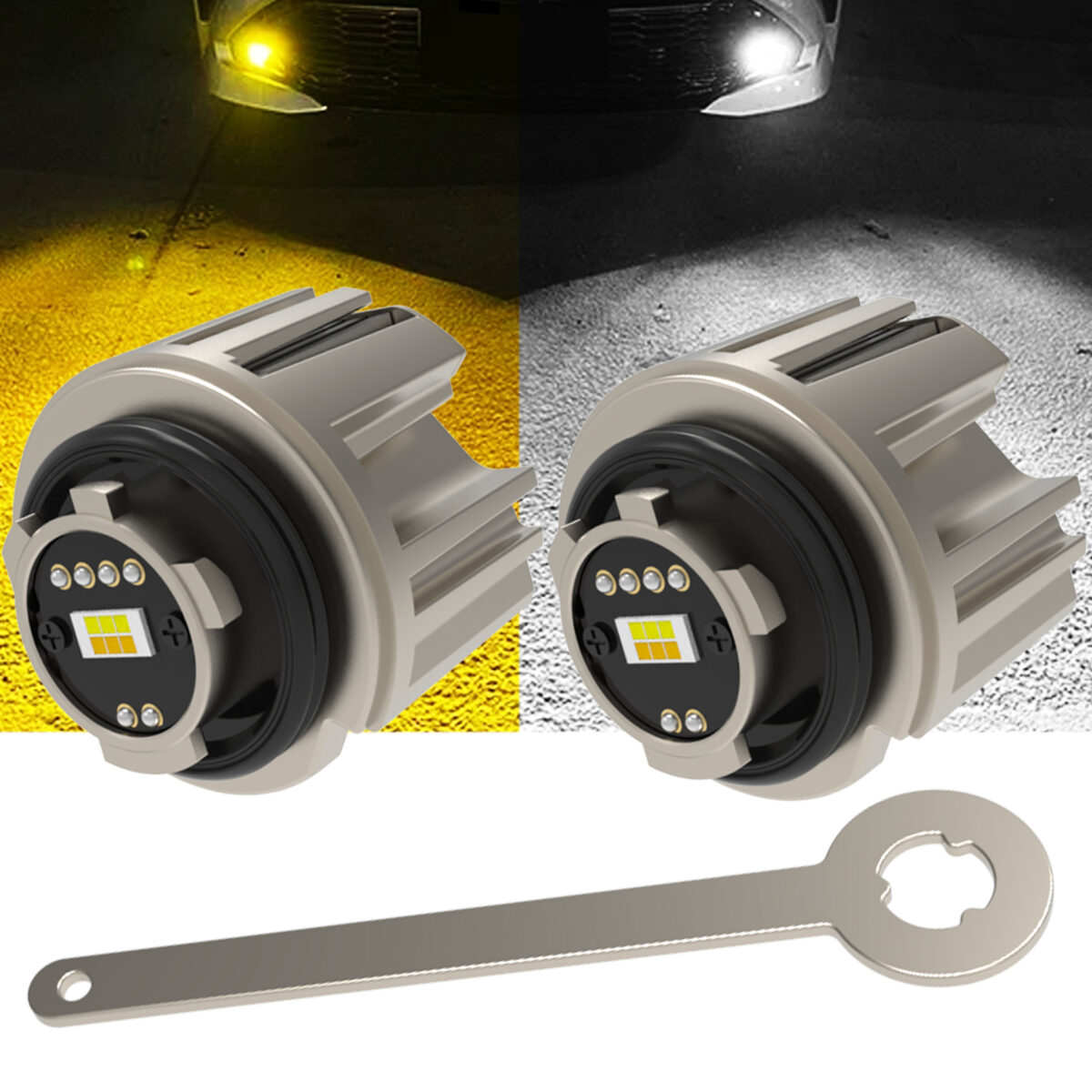 L1B Fog light bulbs,Plug and Play,Wireless,TF1 L1B lamp for 2022+Toyota GR Corolla Cross,C-HR Highlander Hybrid,Sienna Hyrid,RAV4,HILUX,Prius Lexus,2023+ Venza,GT86 FR-S,Dual Color(3000K/6000K) - Image 9