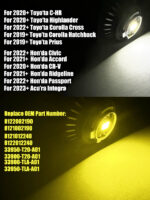 ODUKAKO TF1 L1B Fog light bulbs,White and Amber,Plug and Play,Wireless,Super Bright TF1 lamp for 2020+ Honda Civic Accord CR-V Ridgeline Passport,Acura,Integra,Dual Color 3000K/6000K - Image 5